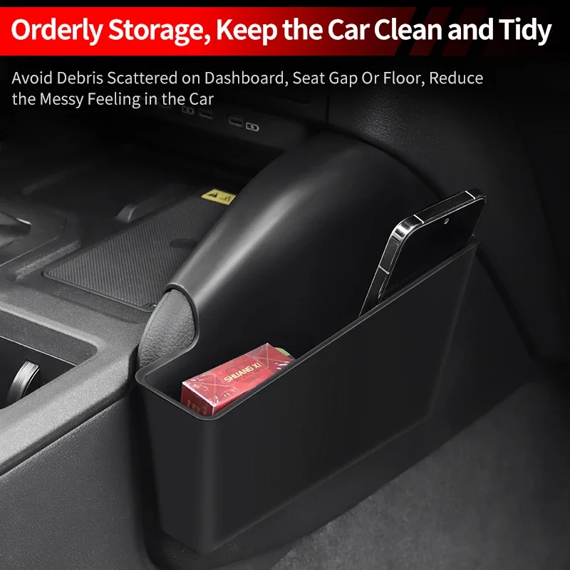 لتويوتا LC250 لاند كروزر برادو 250 1958 سلسلة 2025 2024 صندوق تخزين جانبي للتحكم المركزي ملحقات ضبط داخلية سوداء