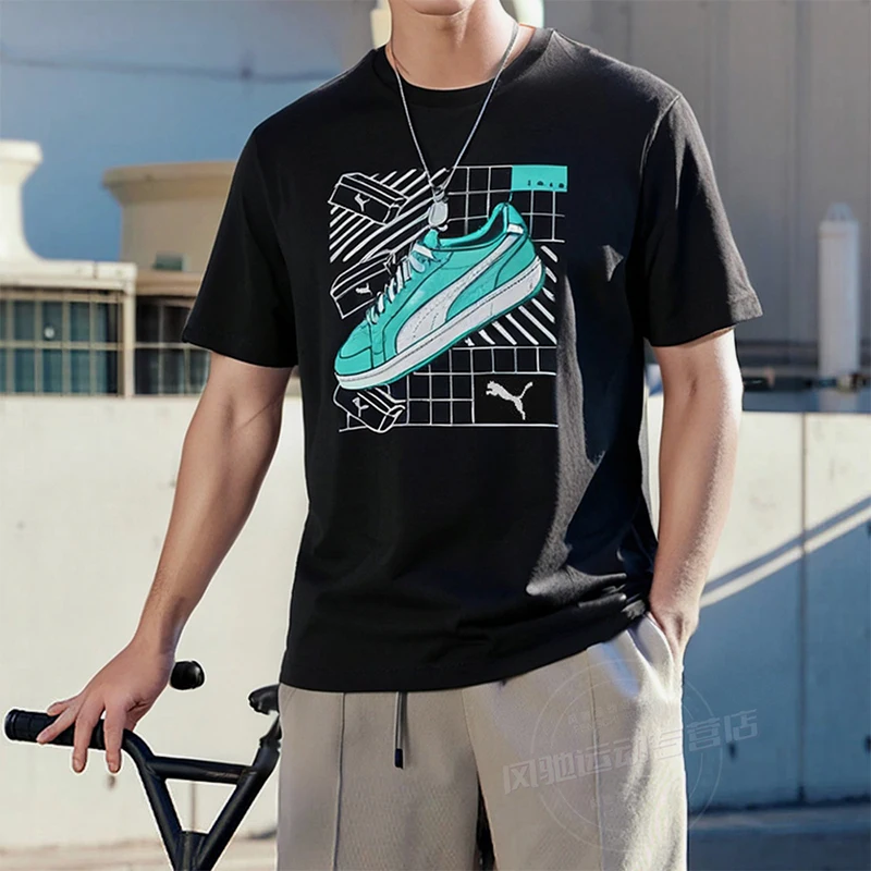 

Puma Genuine 2025 Men's Printed Breathable Pattern Casual T-shirt 634202-01