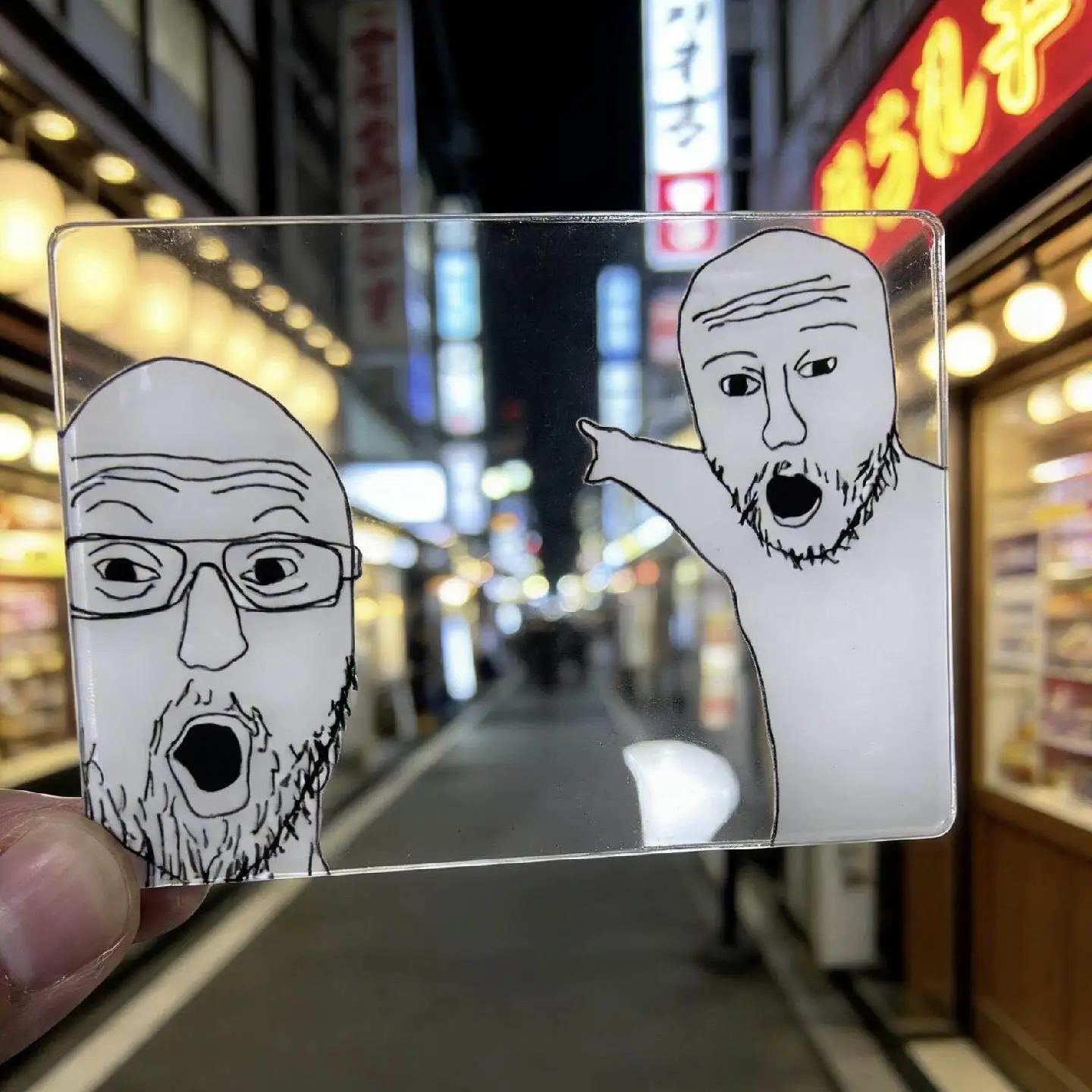 Cartoon Meme Acrylic Transparent Card, 10cm DIY Photo Booth Prop, Unique Funny Bookmark Gift gift for a friend keychain