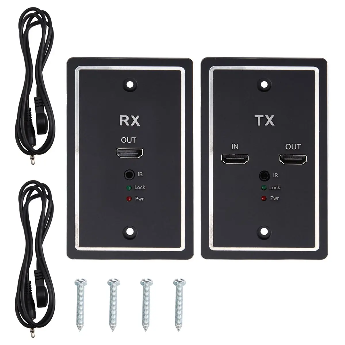 A26Z HD Wall Plate Extender -Compatible Wall Socket Panel Type High-Definition Network Cable Extender 50m 1080P