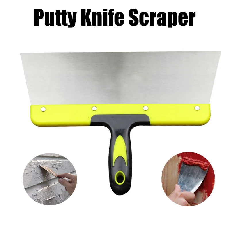 Handle Putty Knife Scraper Scraper putty knife decoration putty scraper iron plate plastering leveling putty knife