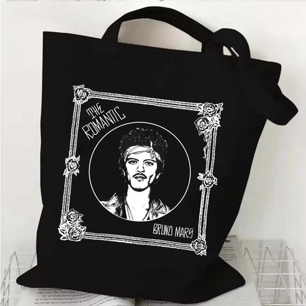 Bruno Mars The Romantic Tour 2026 Graphic Canvas Bag Shopping Tote
