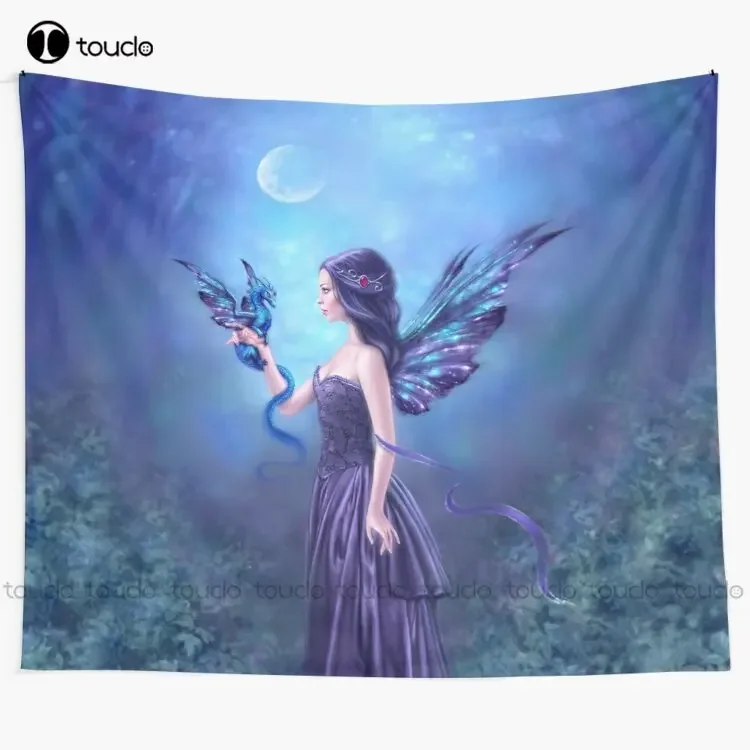 Iridescent Fairy & Dragon Tapestry Art Tapestry Tapestry Wall Hanging For Living Room Bedroom Dorm Room Home Decor Wall Covering
