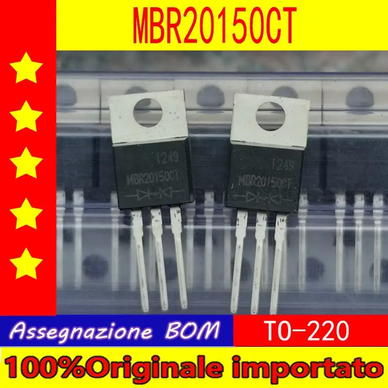 10pcs/lot   MBR20150CT TO-220 Schottky diode 20A 150V