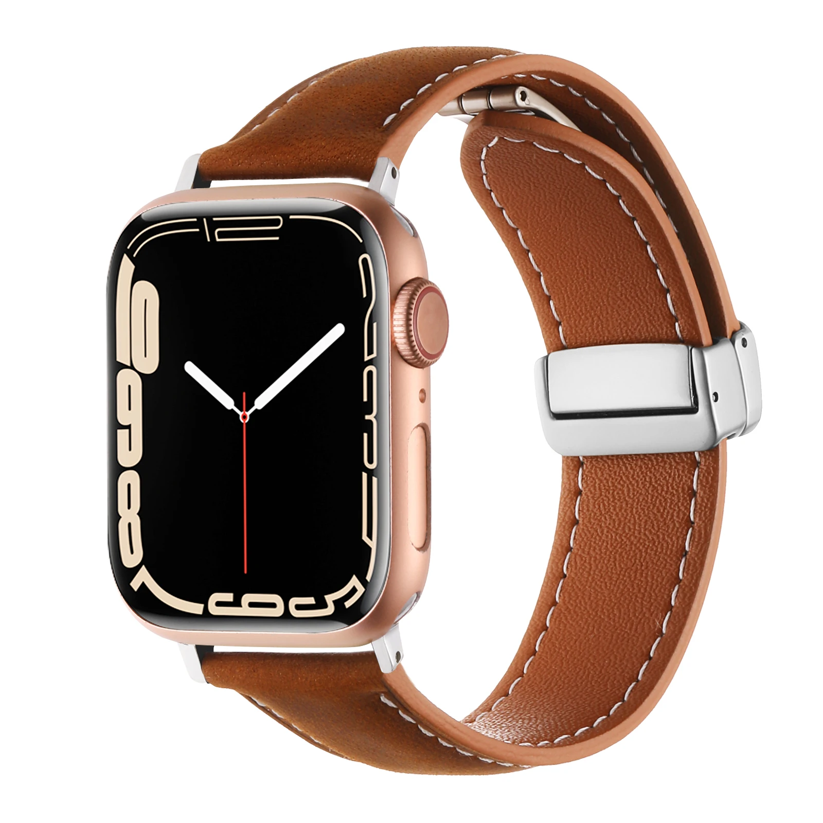 Genuine Leather Watch Strap Watchband For Apple Watch Band 49mm 44mm 40 45 mm 42 41mm Series 9 8 7 6 Ultra 2 Ultra Bracelet