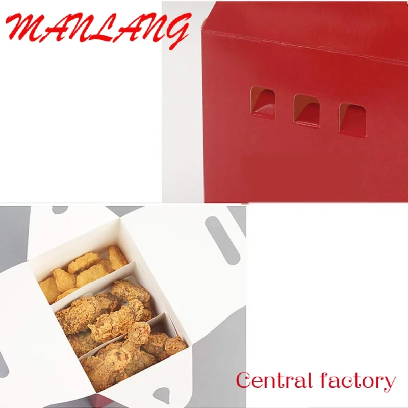 CustomCustom Printed Fried French Chips Paper Box Restaurant Roast Chicken Fast Food Packaging