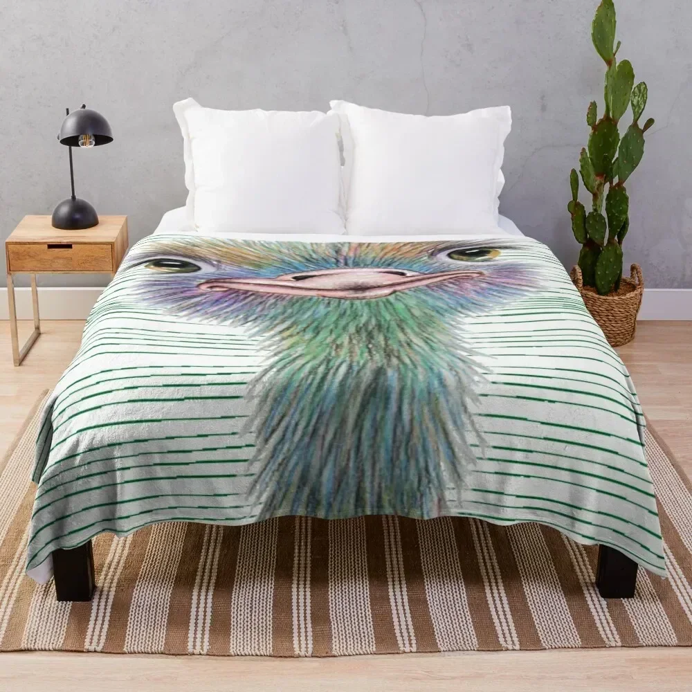 

ostrich Throw Blanket Summer Cool Breathable Blanket for Sleeping