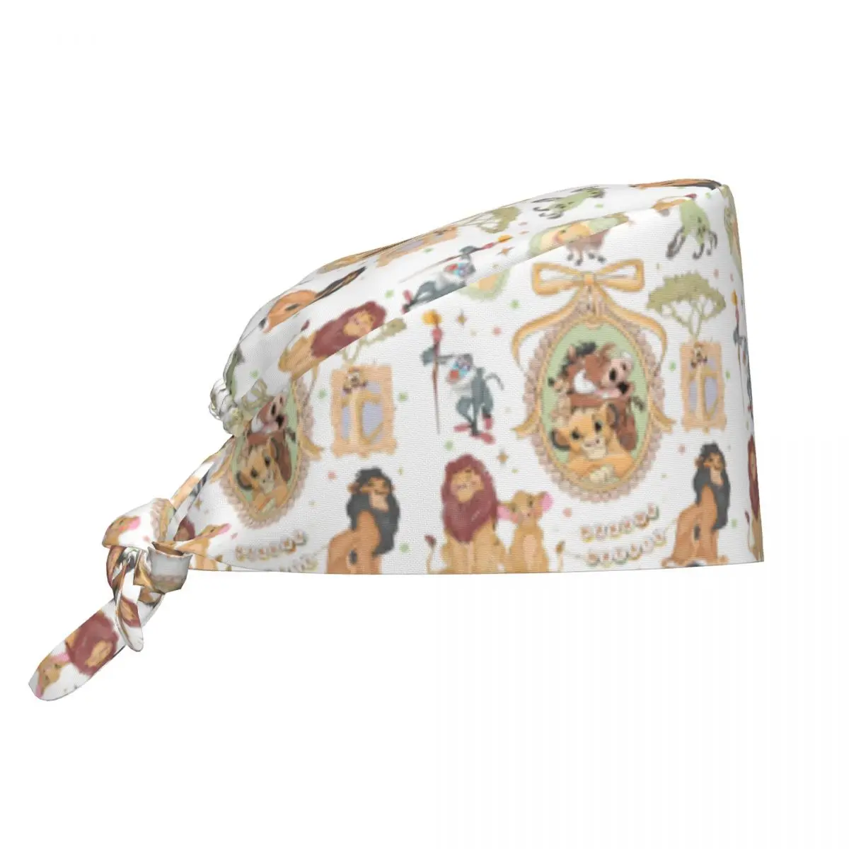 

Bows Hakuna Matata Lion King Simba Nurse Care Surgicals Caps Pet Grooming Agency Vet Medical Work Hat Cap Men Women Scrubs Hat