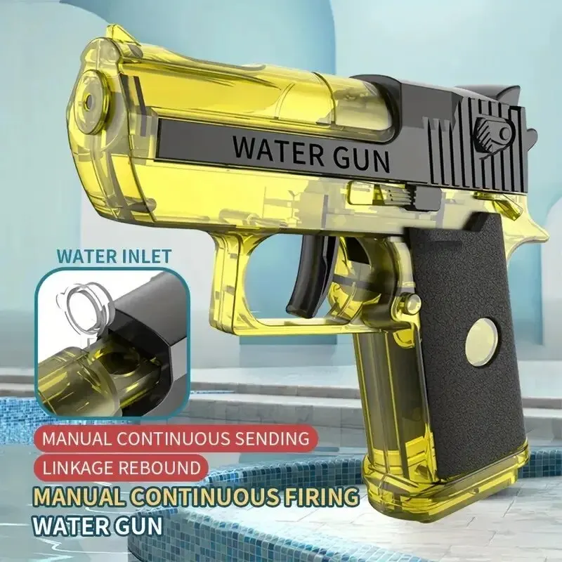 Pistola de agua de verano para niños, Rifle de enlace de fuego continuo automático, pistola de juguete de agua adecuada para uso en exteriores, 1 unidad