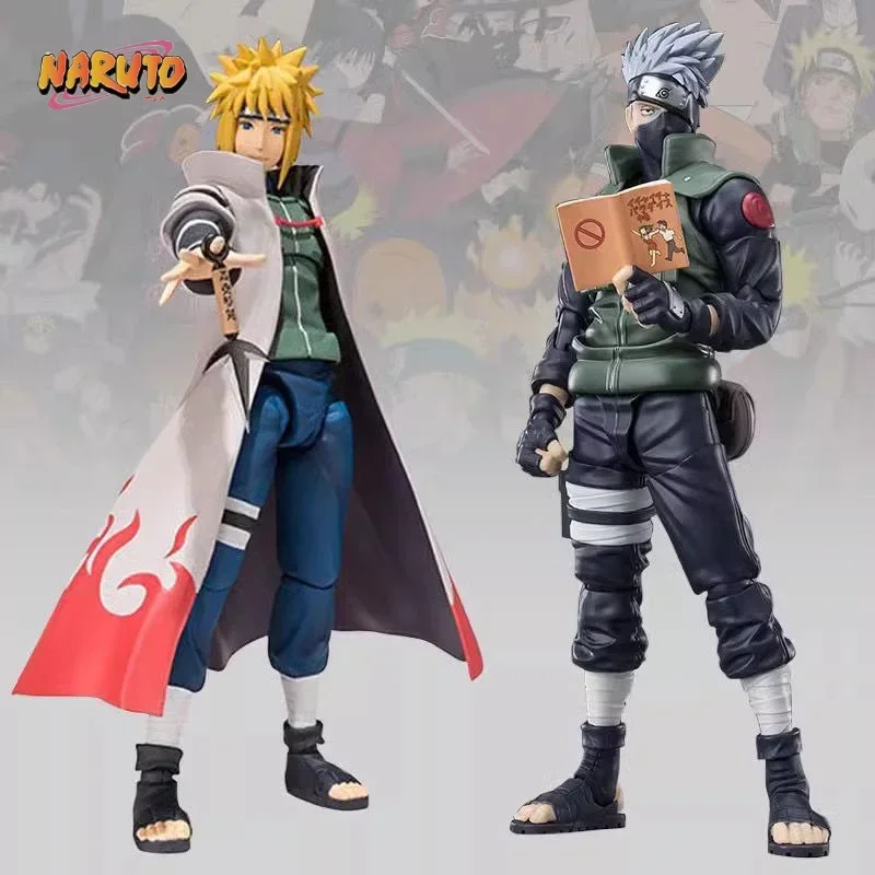 

15cm SHF Naruto Sasuke Hatake Kakashi Namikaze Minato Articulated Action Figures Anime PVC Model Toys Doll Kids Birthday Gift