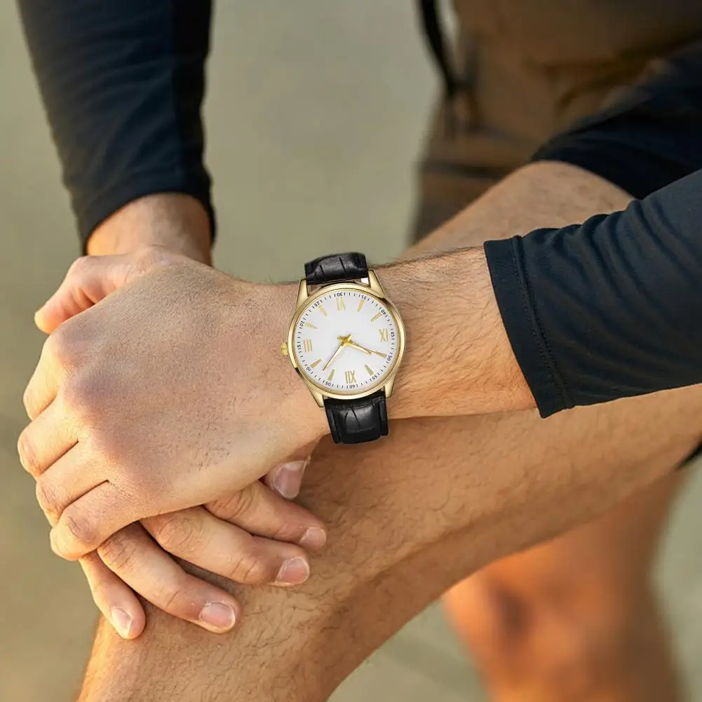 Fashion Leather Watch Men Military Sports Men's Quartz Wristwatches Casual Waterproof Chronograph Formal Dress Wristwatch