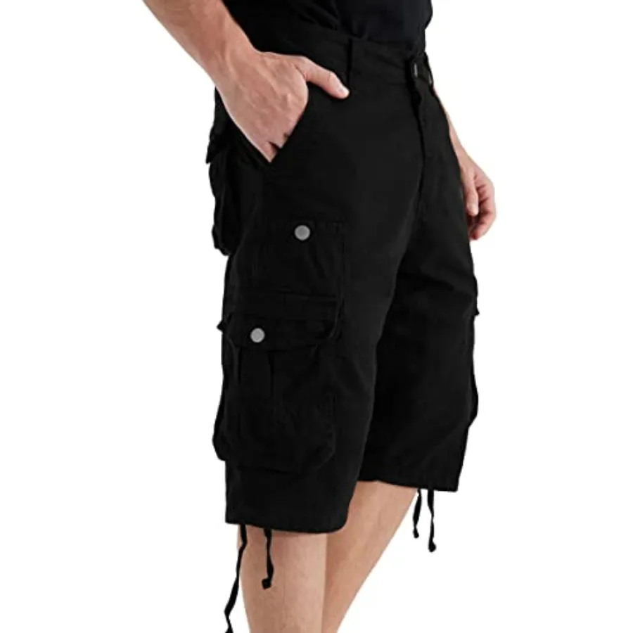 

Cargo Shorts for Men Multi Pockets Mens Shorts Below Knee Casual Hiking Summer Shorts