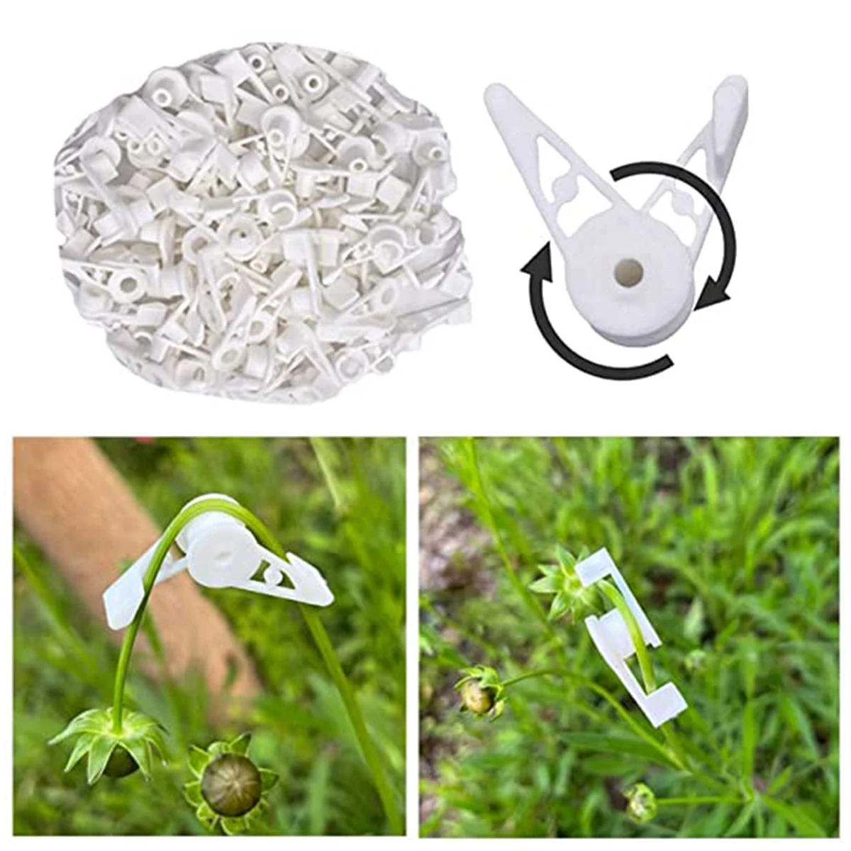 360 Degree Adjustable Plant Bender Training Clips Plant Shaping Tool Garden Stem Bend Buckle Plant Lighting Training Elbow 40Pcs