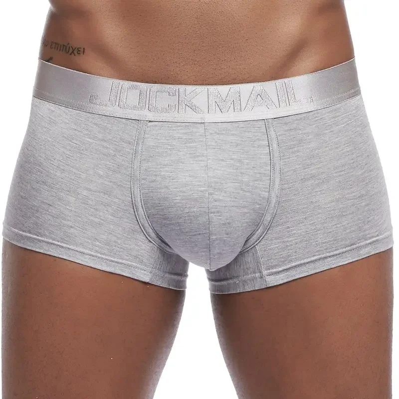 JOCKMAIL Brand Male Panties Breathable cuecas Boxers Modal Solid Men Underwear U Convex Sexy Underpants Homewear boxershorts men