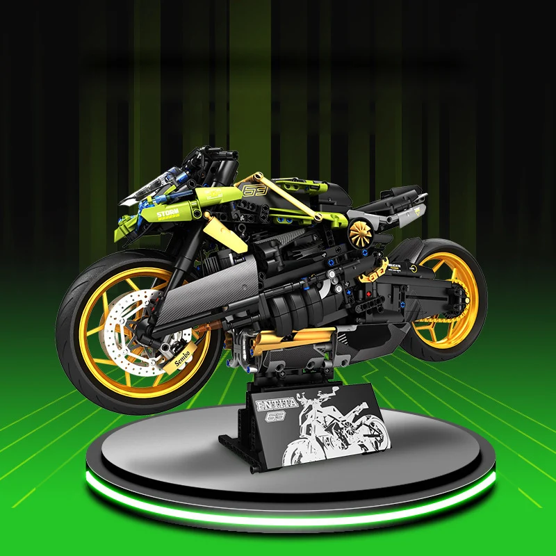 Technical 1:5 Scale Italy Motor Diavels 1260 SIÁN Colour Matching Motorcycle Building Block Model Brick Toy Collection For Gifts