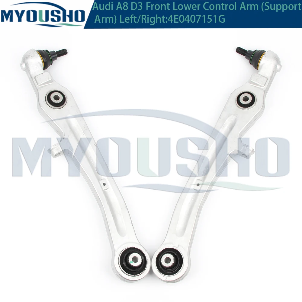 

Myosho For Audi A8 D3 4E2 4E8 3.0 Long Quattro Front Lower Suspension Support Control Arm 4E0407151G 4E0407151L