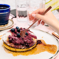 5 pcs Wooden Spoons 33Cm Long Handle Natural Food-Grade Stirring Spoon For Cooking Sauteing Mixing Honey Tea Coffee Kitchen Use