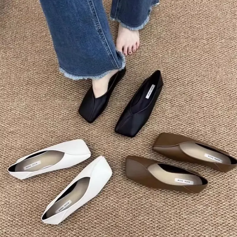 Frühling Herbst Slip-On Damen Mary Jane Schuhe Mode Weiche Leder Flache Schuhe für Frauen Outdoor