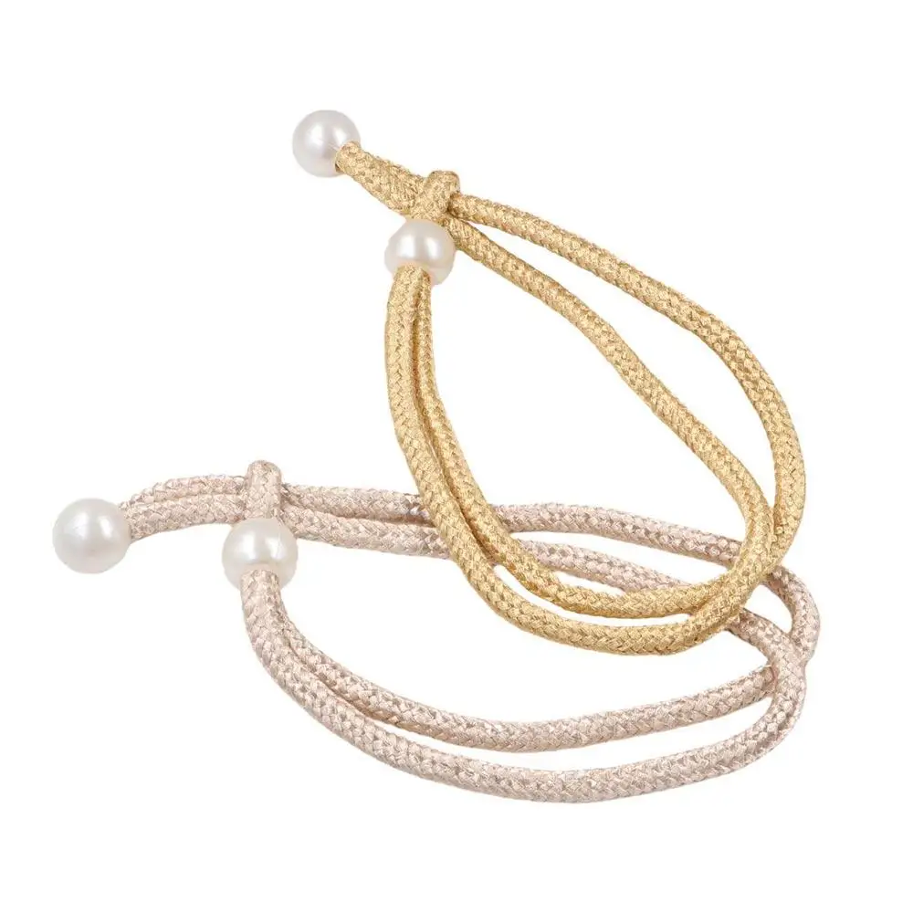 Small Pearl Pearl Curtain Clip With Strap Pull-Out Tie Curtain Holders Exquisite Installation-free Pearl Rope Curtain Decor