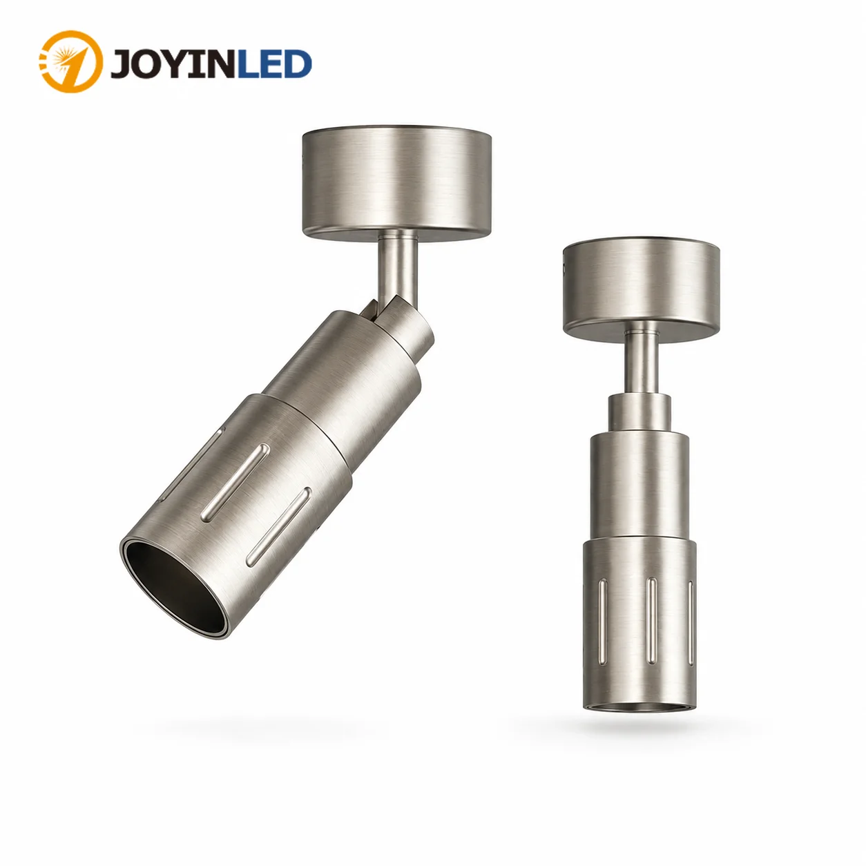 JOYINLED  3°-60° Adjustable Beam Angle Surface Mounted Ceiling Spotlight, COB Focus Lamp Black Nickel 9W Zoomable LED Downlight