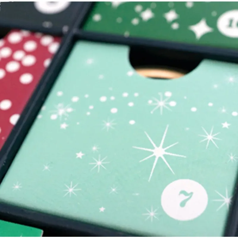 Customized queryCustom Christmas Advent Calendar Cardboard Box Toy Fidget Empty Advent Calendar Paper Boxes