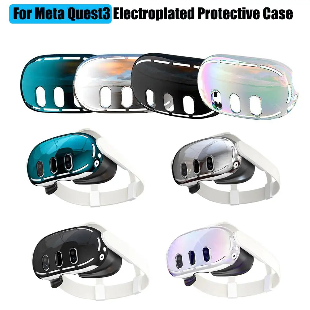 Juste de protection contre les rayures pour casque VR, étui galvanisé, transparent, Meta Quest 3, document de port de tête