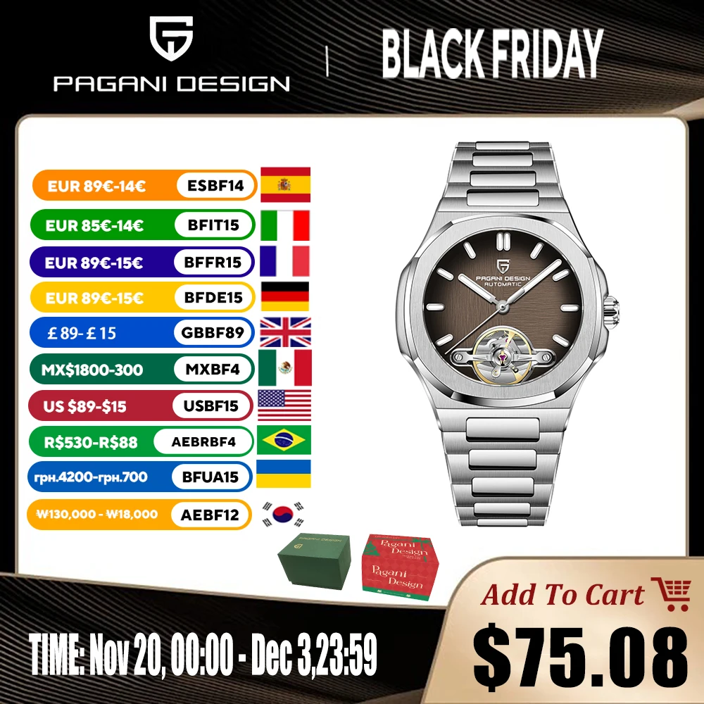 

PAGANI DESIGN 2025 New Top Men's Watches Mechanical Watches For Man Automatic Mens Watches AR Sapphire Mirror Wristwatches Clock