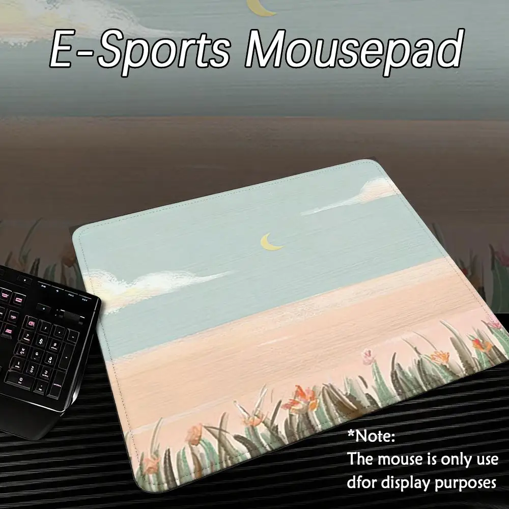 

Коврик для мыши с красивыми цветами и пейзажем для FPS ESport Ultra Smooth Glide, профессиональный настольный коврик для игр XXL, большой размер 500X500 мм
