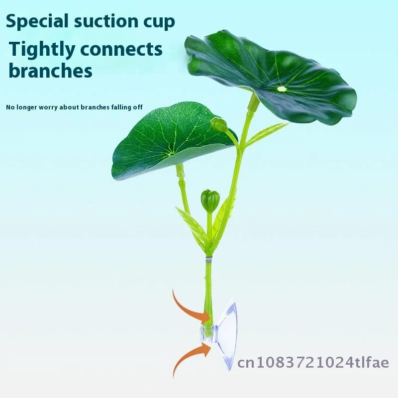 1 قطعة خزان الأسماك النباتات وهمية الديكور الأوراق الخضراء أرجوحة لسمك بيتا الإجهاد الحد من حوض السمك ديكور آمن مع كوب الشفط #1