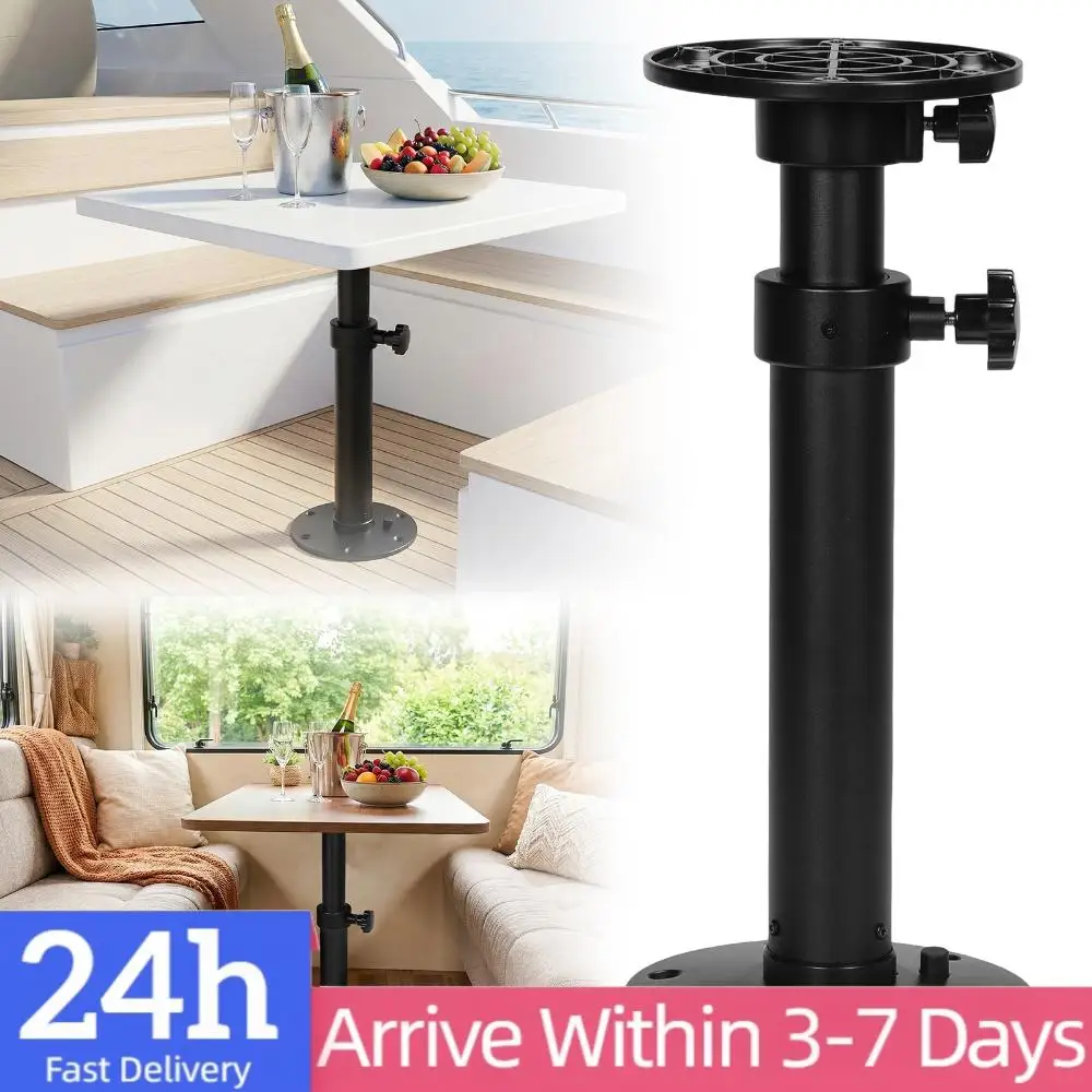 

Detachable Tables Leg Base One-Leg Lifting System Aluminum Alloy Stand Base 27.5In for RVs Marine Boat Yacht