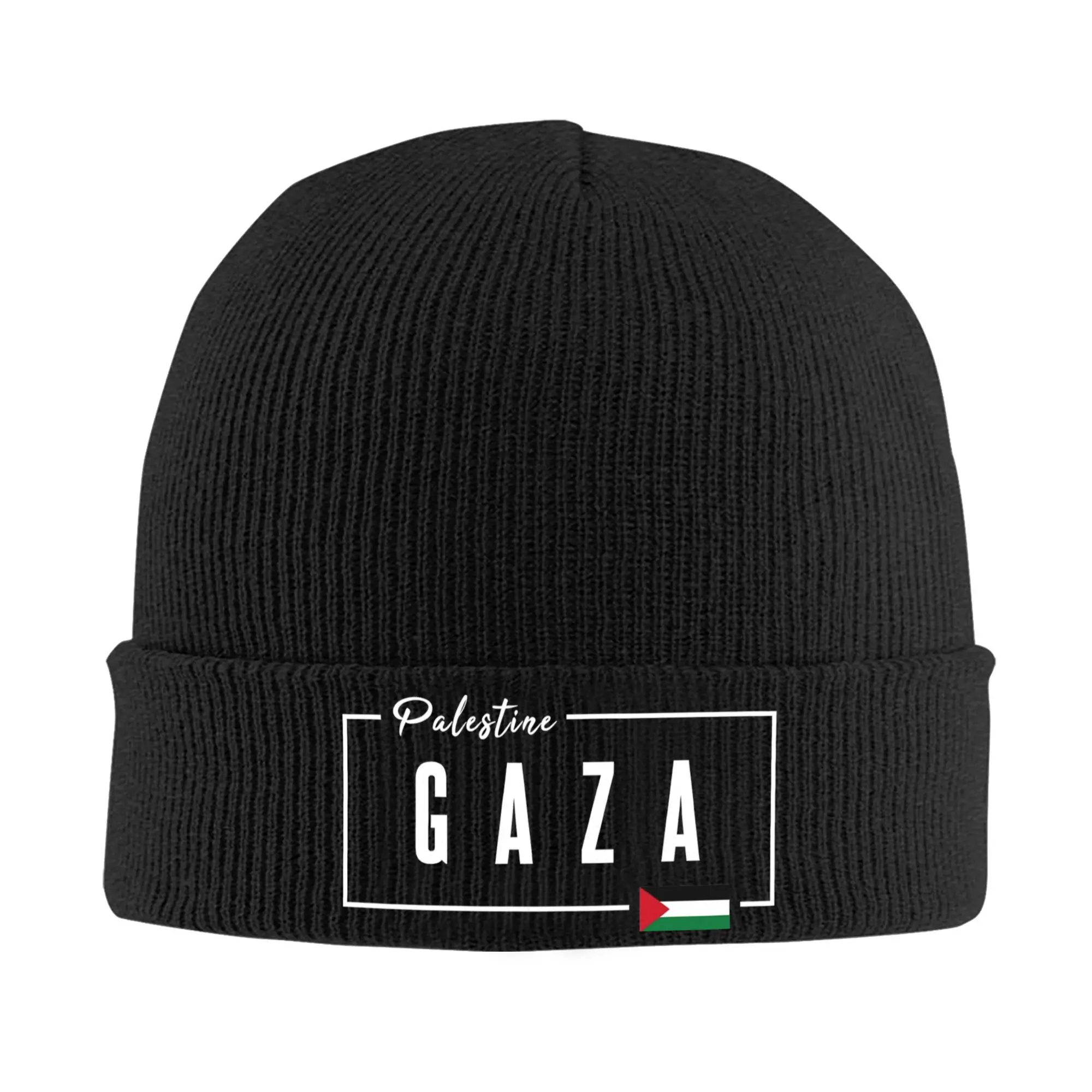 Gaza Palestine Flag Beanie Hats  Bonnet Hats Men Women Cool Gym Knitted Hat Spring Graphic Warm Soft Caps