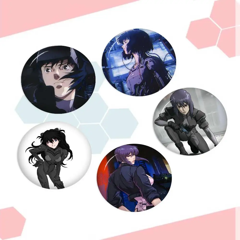 Anime Ghost In The Shell Anime Brooches Cute Cartoon Badge Jacket Jeans Lapel Pin Gift Accessorie