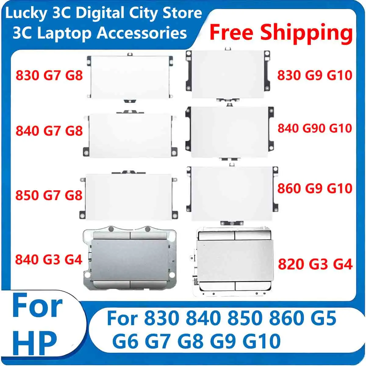 Notebook Original Touchpad For HP Elitebook 820 830 840 850 860 G1 G2 G3 G4 G5 G6 G7 G8 G9 G10 Laptop Trackpad Mouse Buttons
