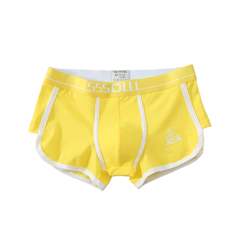 ملابس داخلية رجالية قطنية مريحة تسمح بمرور الهواء، سراويل داخلية عصرية متوسطة الخصر، سراويل داخلية رياضية فضفاضة مضادة للبكتيريا