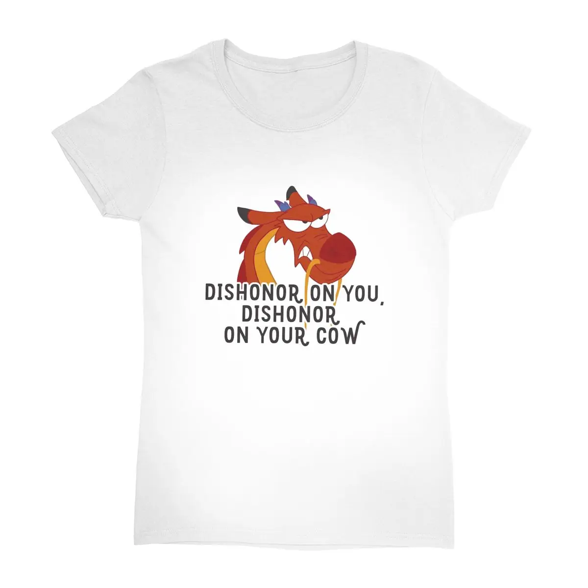 Mulan Mushu T Shirt 2025 Summer bright Vintage T Shirts Cheap Simple Harajuku Tshirt For Women Short Sleeve Design Clothes