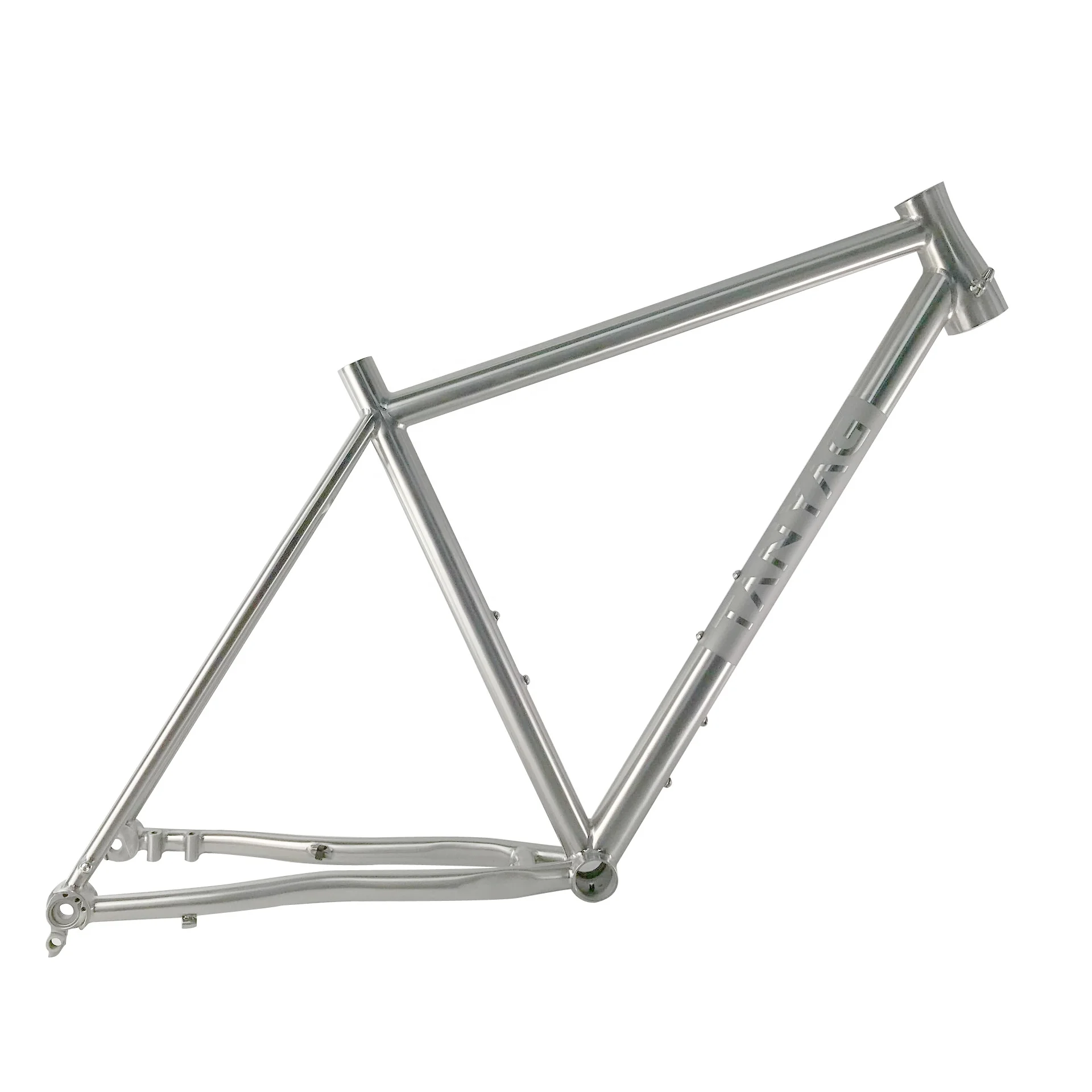 Touring Gravel Bike Flat Disc Brake Design Titanium Road Bike Frame 650B*54c Tire Fit Brush With Sand Blast Logos