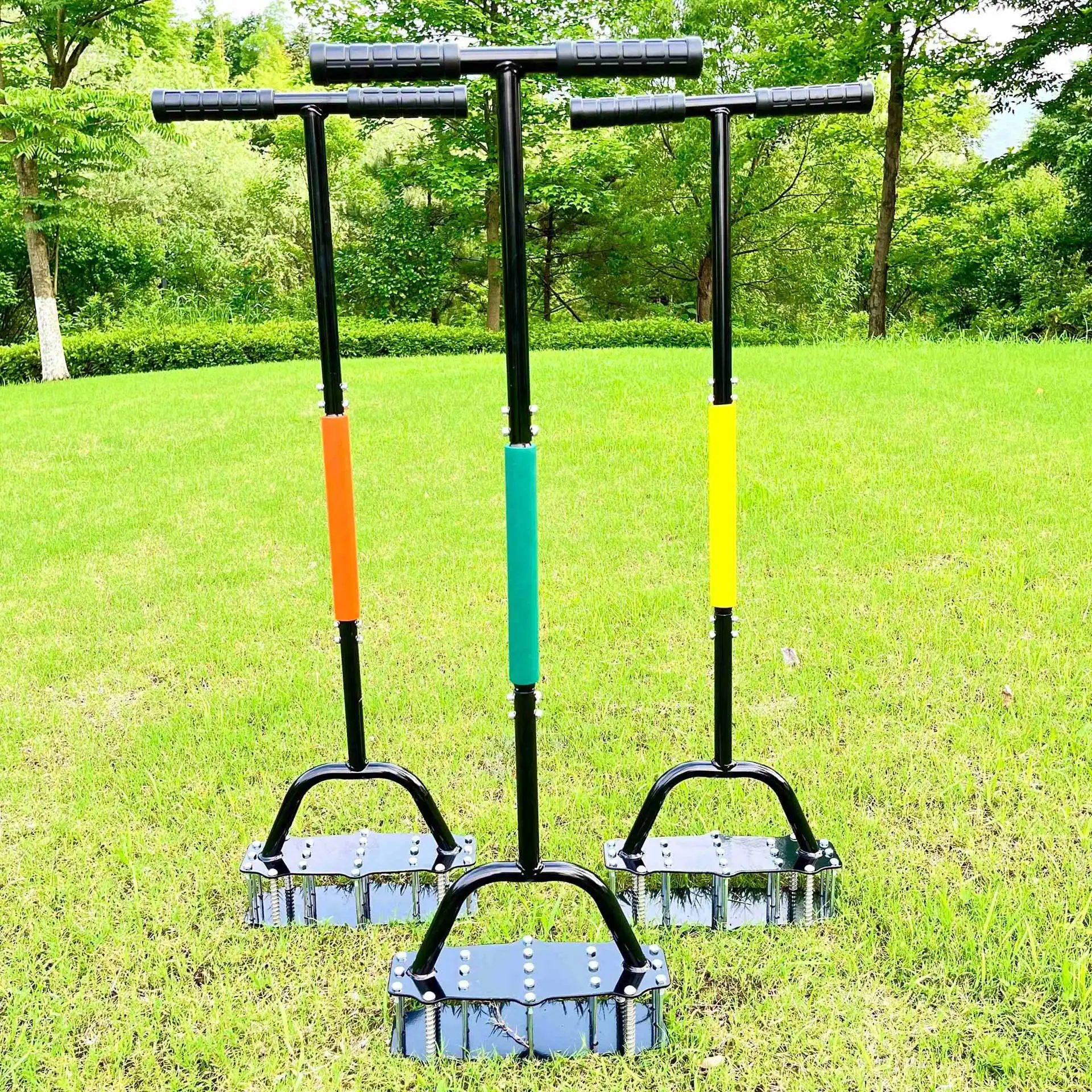 Spring‑Loaded Lawn Aerator Manual Soil Puncher Labor‑Saving Garden Soil Aerating Tool