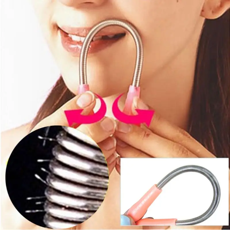 3Pcs Women for Facial Hair Remover Handheld Hair Removal Spring for Remove Unwanted Hair on Upper Lip,Chin,Face,Neck Easy to Use