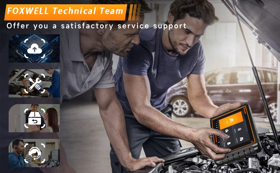 FOXWELL OBD2 Bluetooth Car Diagnostic Tool Bi-Directional Test 30+ Reset All System Code Reader OBD2 Scanner Automotivo