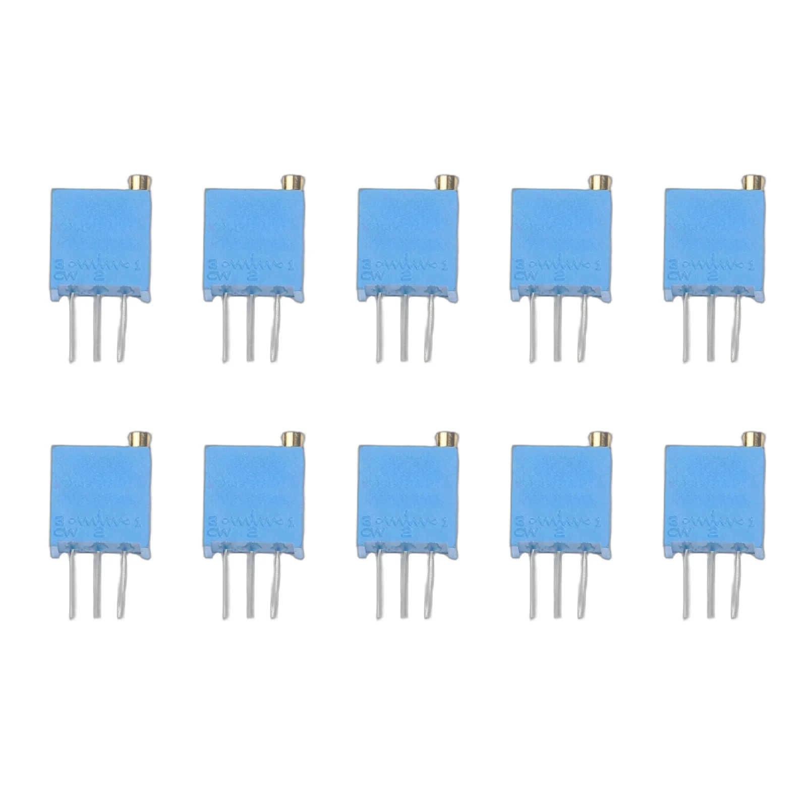50pcs 3296W Multiturn Trimmer Potentiometer Kit 10 Values Variable Resistor Set For DIY Electronics Circuit Debugging Repair