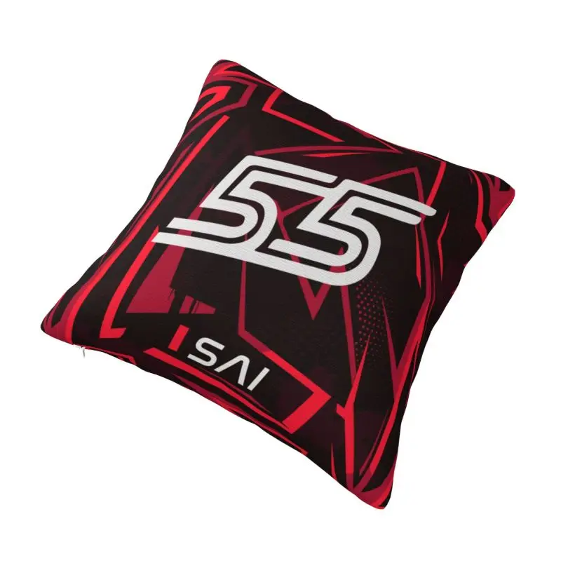 Custom Nordic Carlos Sainz 55 Formula Racing Driver Sofa Cushion Cover Soft Pillow Case