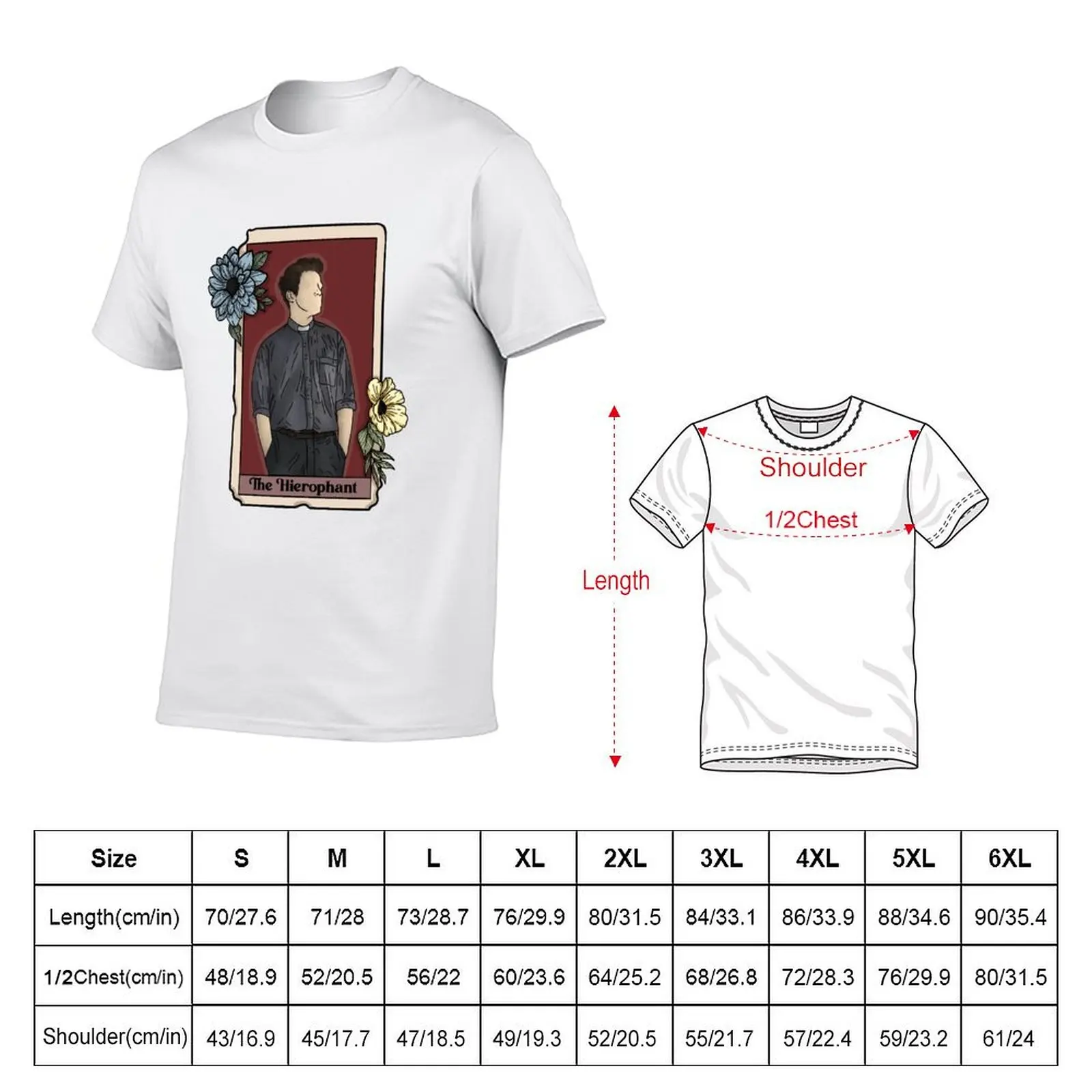 fleabag tarot T-Shirt plus sizes funny shirt cotton mens funny t shirts