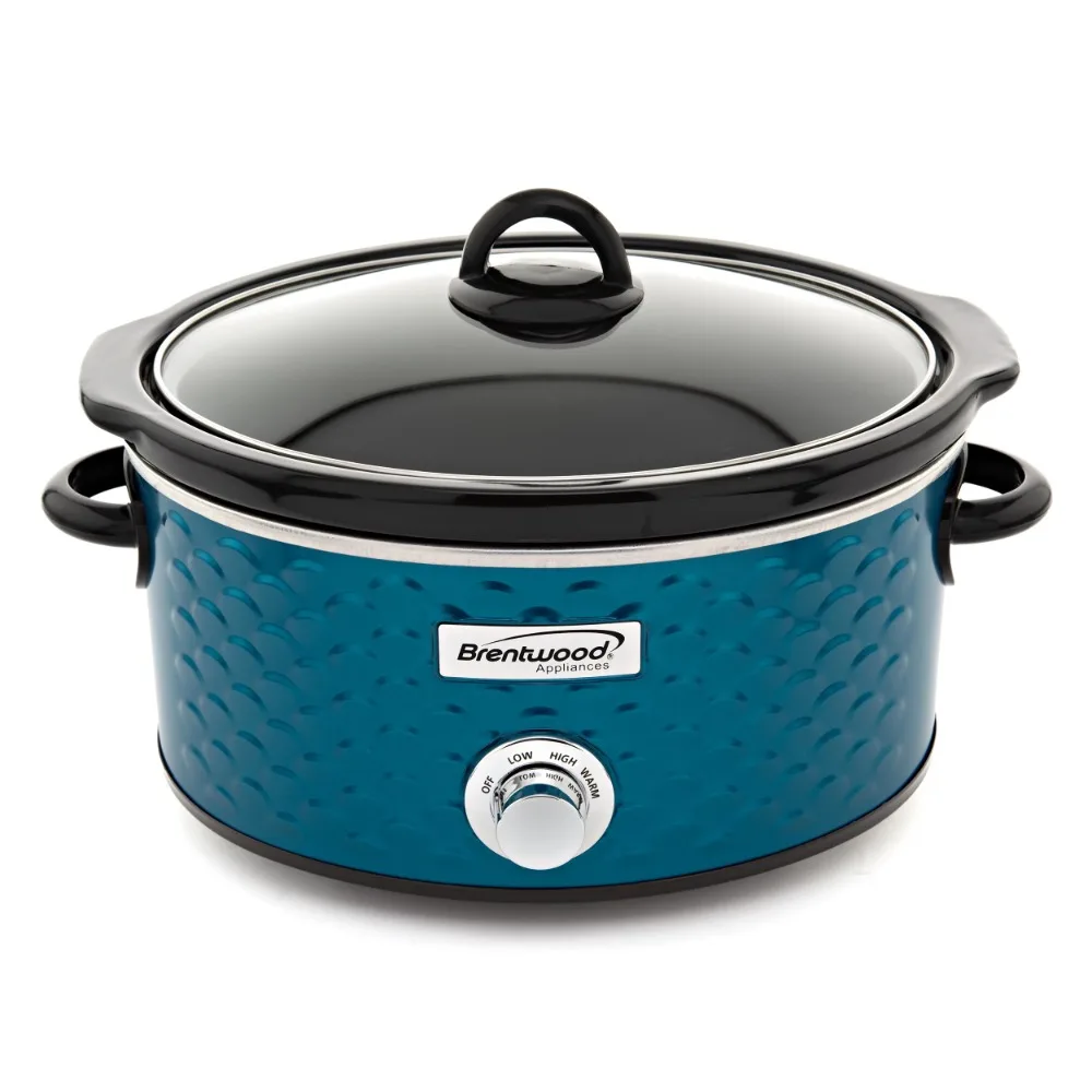 

Scallop Pattern 4.5 Quart Slow Cooker in Blue