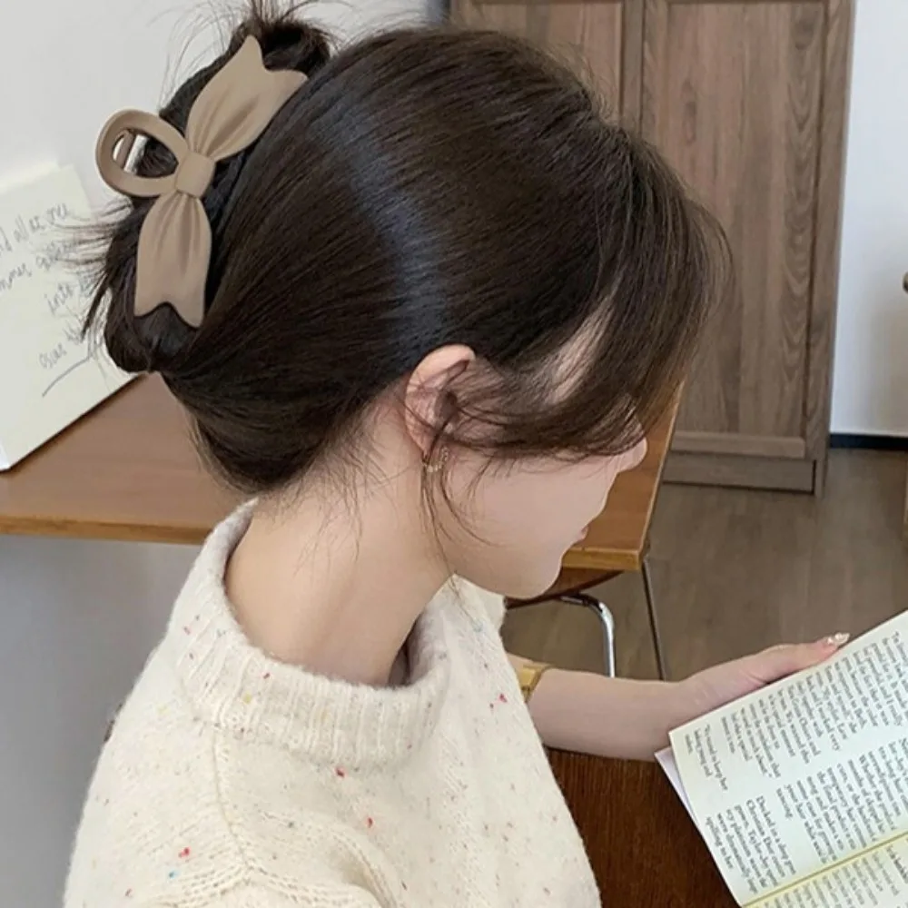 

Fashion 12.5cm Bow Hair Clip Minimalist High-end Korean Hair Claw Clip Hairpin Bowknot Shark Clip Exquisite Hair Accessories