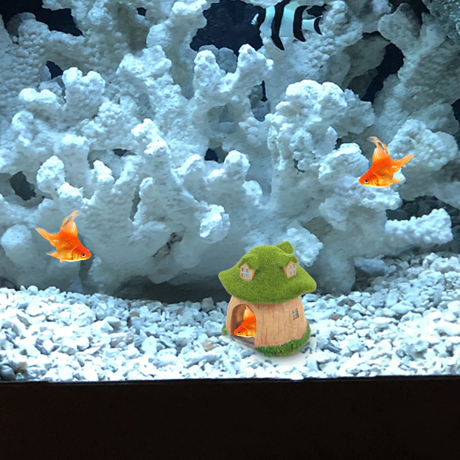 

Aquarium Fish Tank Decoration Resin Mushroom House Fish Shelter Hideout Underwater Craft Aquarium Ornament Hideout Ornament