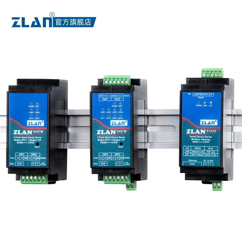 

ZLAN7110MI MQTT Промышленный преобразователь RS232/485/422 в Wi-Fi Шлюз Modbus Rs485 в последовательный сервер Wi-Fi