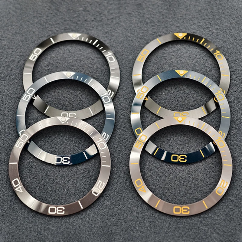 

38mm×30.7mm Curved Ceramics Bezel Insert Ring Fits SKX007 SKX009 SUB GMT Watch Case NH35 NH36 Movement Men Watch Parts Replace