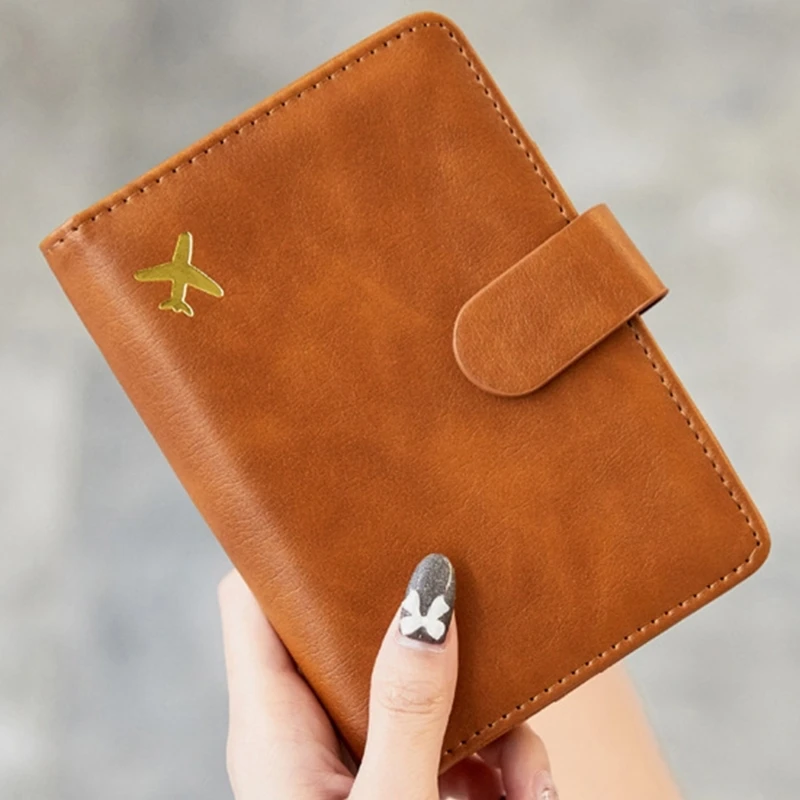 PU Leather RFID Blocking Holder Travel Card Cover Wedding Gift for Men