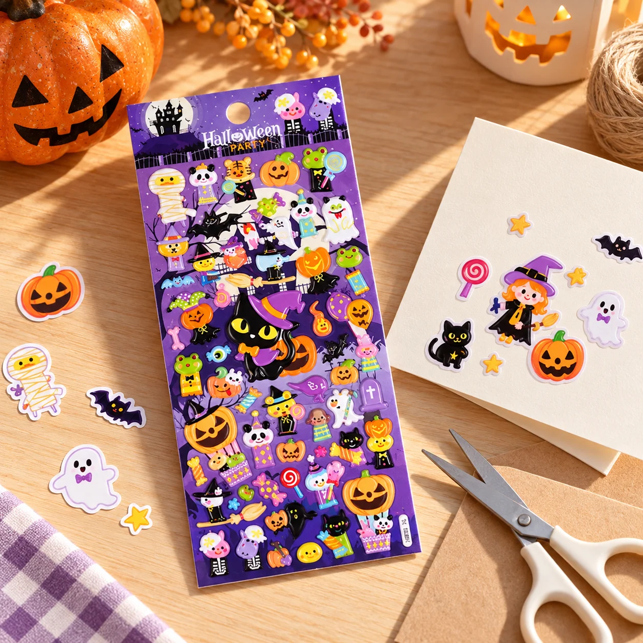 Halloween Vampire Skull Cartoon 3D Puffy Stickers Scrapbooking Journal Sticker DIY Diary Stationery Sticker School Supplies