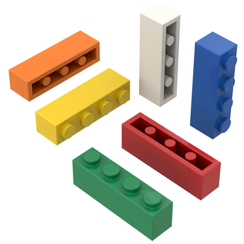 【50g】 Compatible with 3010 small particle interlocking technology building blocks MOC parts 1X4 basic brick